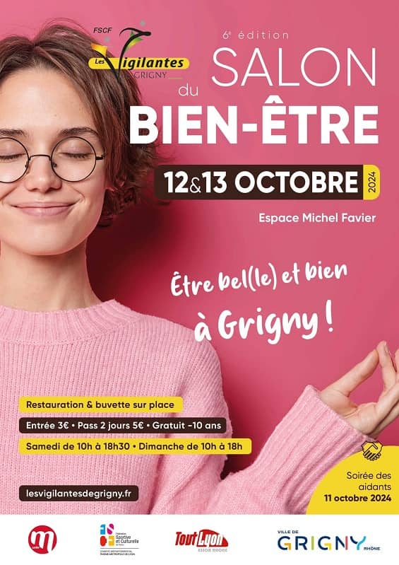 Affiche du salon bien-être de Grigny qui aura lieu les 12 et 13 octobre 2024